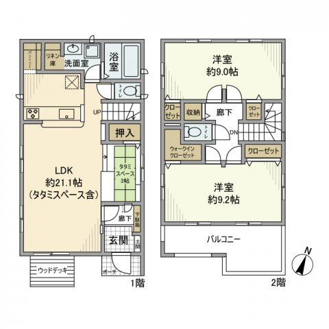 中央戸建の間取り