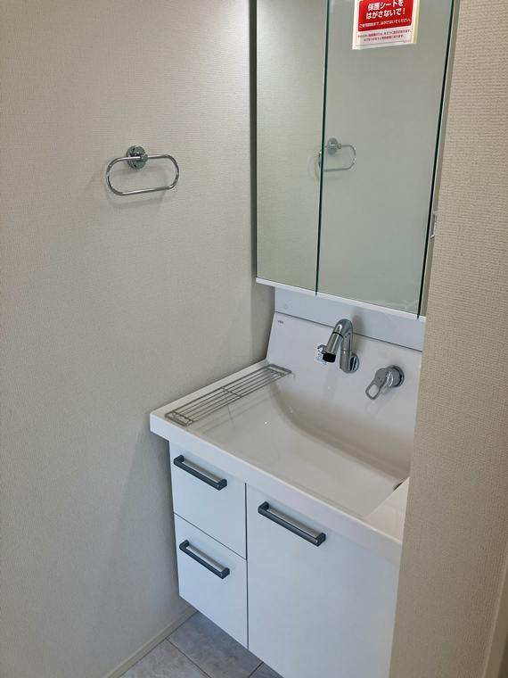 元福岡戸建の洗面所