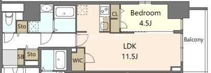 S-RESIDENCE阿波座bouncyの間取り