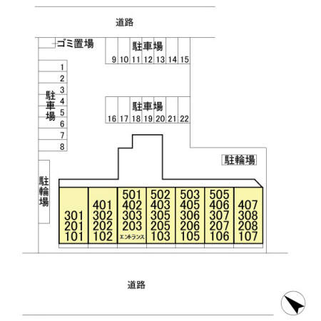 ファミール行徳の区画図