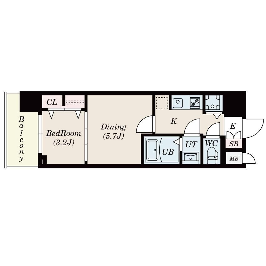 S-RESIDENCE日本橋Qualierの間取り