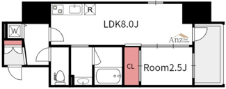 【間取り】 | エスリードレジデンス本町パークフロント | 1LDK・29.36㎡