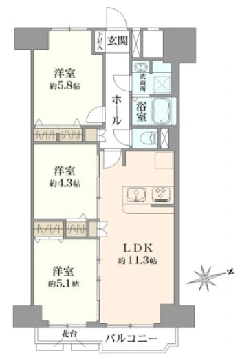 グリーンビレッジ豊玉の間取り