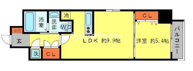 アーデン京町堀イーストの間取り