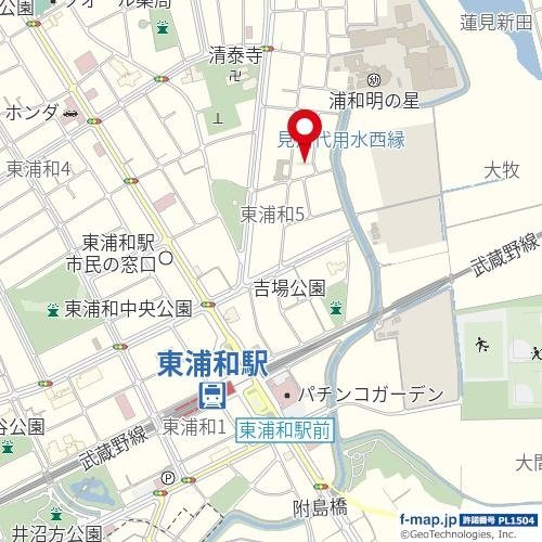 ルミナス東浦和の地図