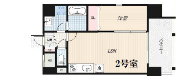 ALZA北堀江の間取り
