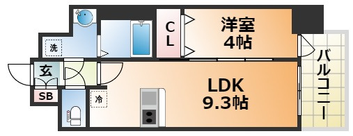 エスライズ神戸三宮山手通弐番館の間取り