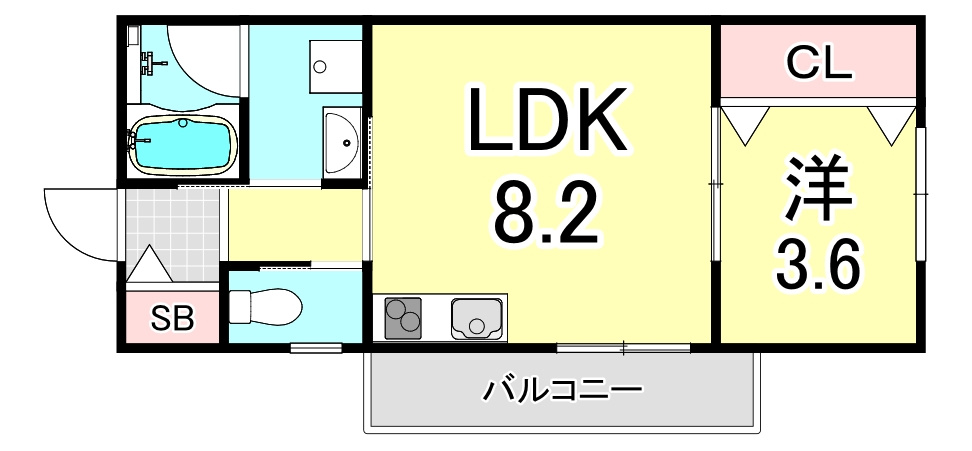 カサ苦楽園の間取り