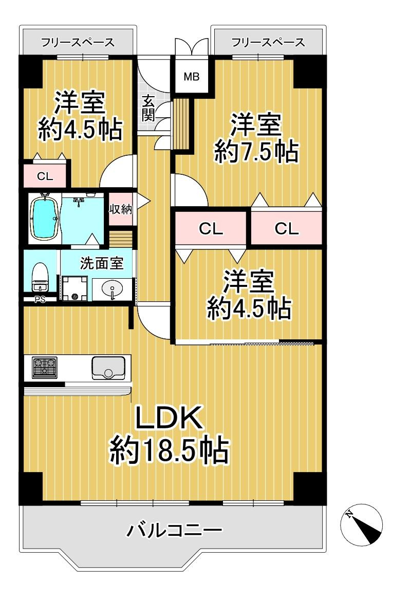 守口太子橋マンションの間取り|間取り図はいかがですか？ご希望を叶える間取りですか？リビングの広さは？水回りの位置は？カウンターキッチン？など色々な情報が集約されています。弊社ではリフォームなどのご相談も承っております。