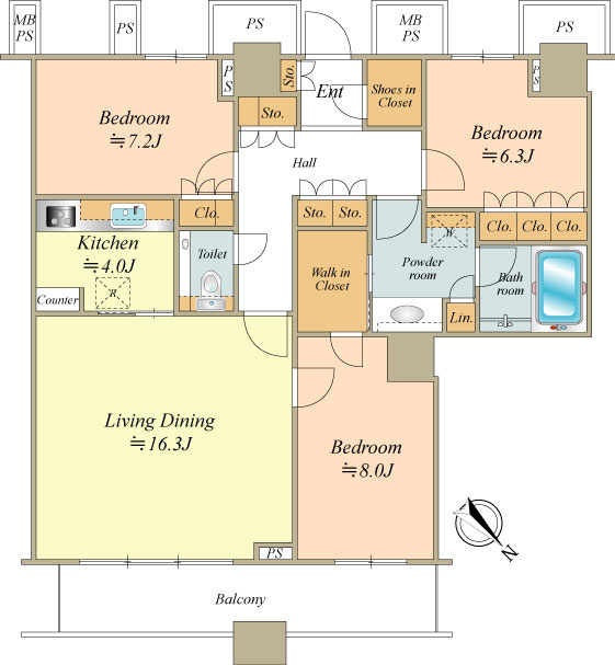 超高層54階超高層 部屋から隅田川花火大会が見えます
寝室は南西から日が入りリビングは北東方向で夏場暑くなりません