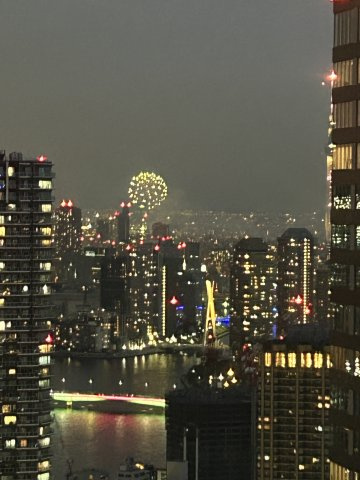 隅田川花火大会が見えます