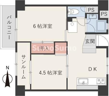 エスペランサ魚崎の間取り