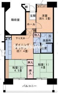 ＵＲグリーンヒルズ六甲の間取り