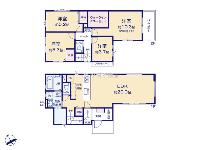 《仲介手数料無料》岩槻区東岩槻３丁目2-49新築一戸建てKEIAI GRACEの間取り