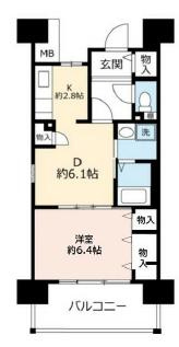 UR浜甲子園なぎさ街 28号棟の間取り