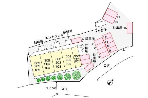 ガーデンコートの駐車場