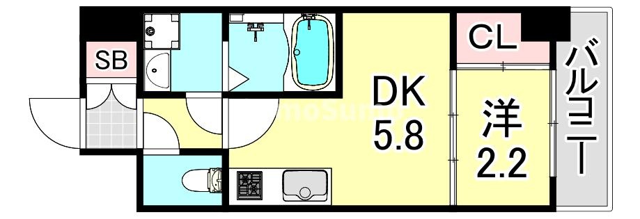アドバンス神戸ラシュレの間取り