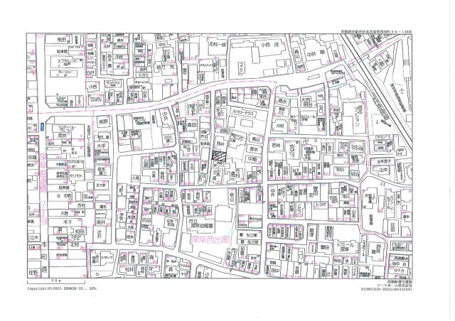 深草西出町売り土地の地図
