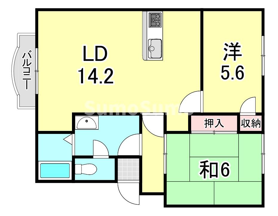 コントラーダ逆瀬川 の間取り