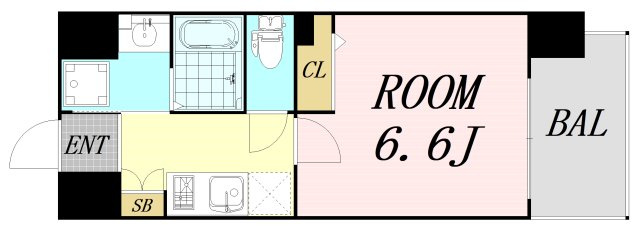 ワールドアイ大阪城EASTⅡ 仲介手数料無料の間取り
