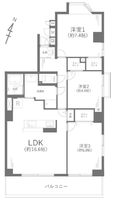 リズ東林間の間取り|【間取り】