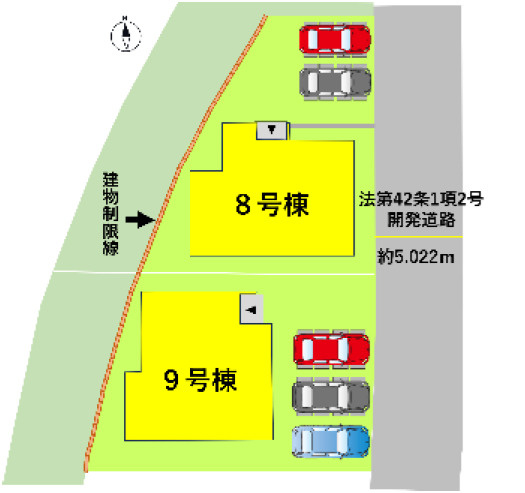 よかタウン／南区元三町1丁目3期／8号棟の区画図