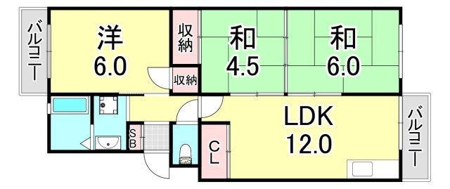 サンハイツ向陽Ⅰ の間取り