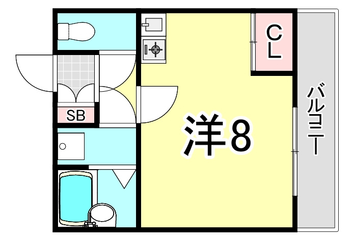 サンハイツ香枦園の間取り