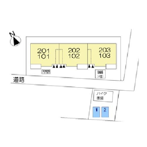 ヴィラノール加島Ⅱの駐車場