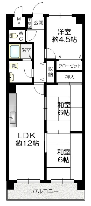 サンコート萩乃台の間取り