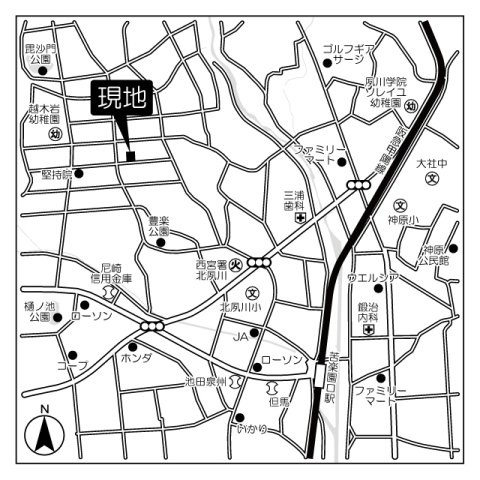 ブリランテ苦楽園口の地図