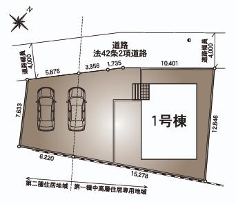 古河市中田第5　新築戸建の区画図