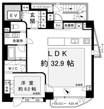 THE SYLA SHIBUYA-TOMIGAYAの間取り