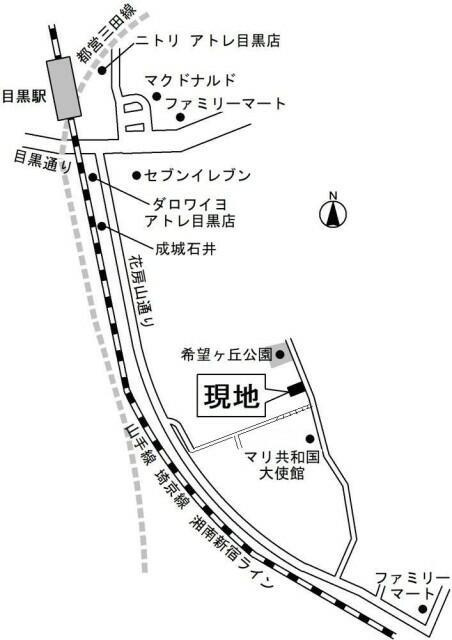 上大崎賃貸住宅の地図| 