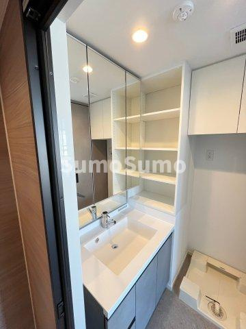 ＳＴＡＮＤＺ柿の木坂の洗面所|忙しい朝には欠かせない洗面所です