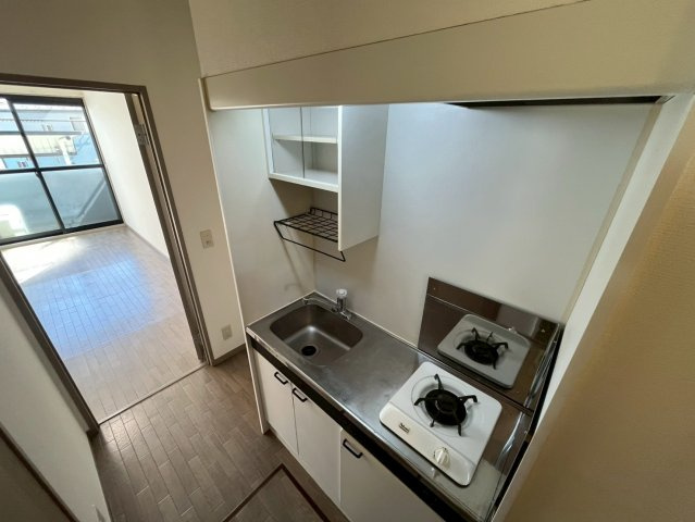 レインボーハイツのキッチン|1口ガスコンロ付き
