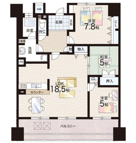 セレッソコートマスターズハウスの間取り