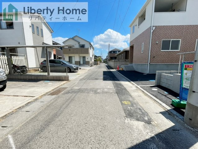 取手市宮和田第9　新築戸建　1号棟の前面道路含む現地写真