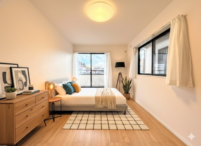 栄区飯島町　中古戸建ての洋室|◆柔らかい陽光が差し込む明るいお部屋を演出する設計。彩光の取れる窓が気持ちの良いお部屋を創り上げます。(家具はイメージ写真です）

