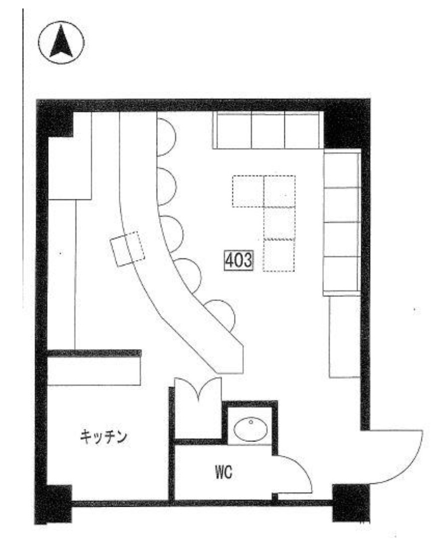 大津市浜大津２丁目の店舗一部の間取り