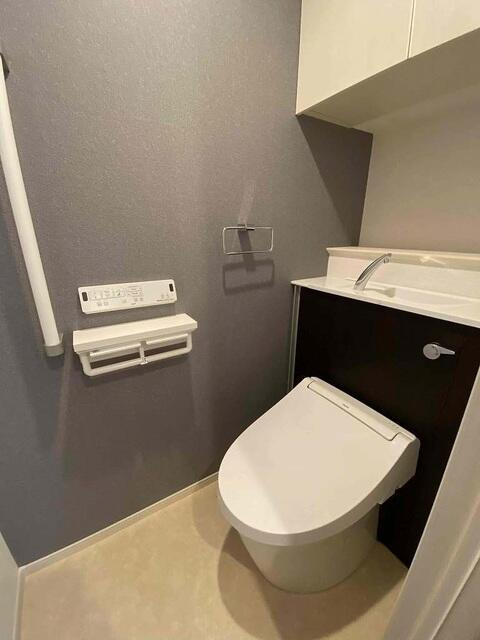 多摩市山王下１丁目の賃貸マンションのトイレ