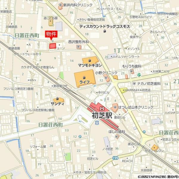 エレガンス初芝の地図