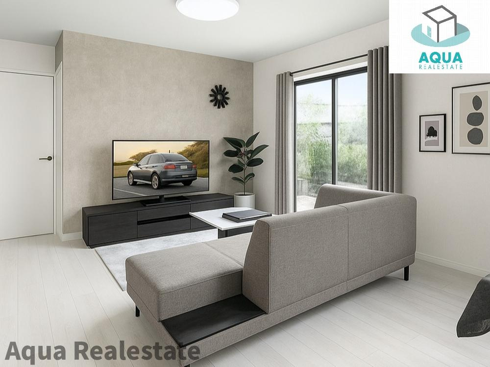 高松市円座町の新築一戸建の外観|ゆったりとしたリビングです