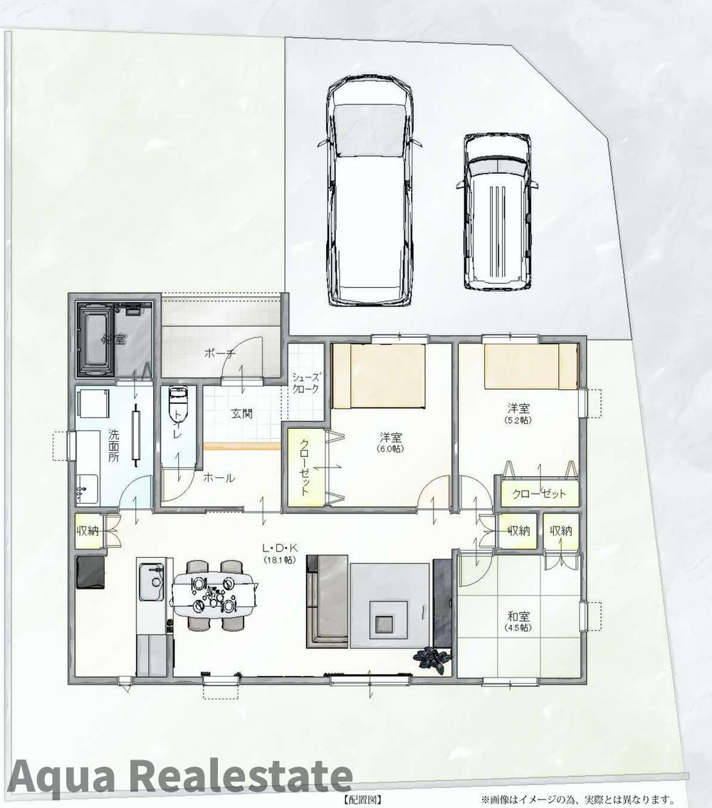 高松市円座町の新築一戸建の区画図