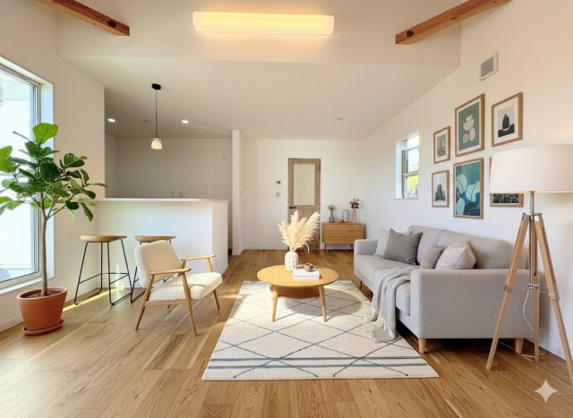 戸塚区平戸３丁目　戸建ての居間・リビング|◆一家だんらんのスペースとなるＬＤＫ。窓から明るい光が差し込み、思わず家族の会話も弾む快適な空間。