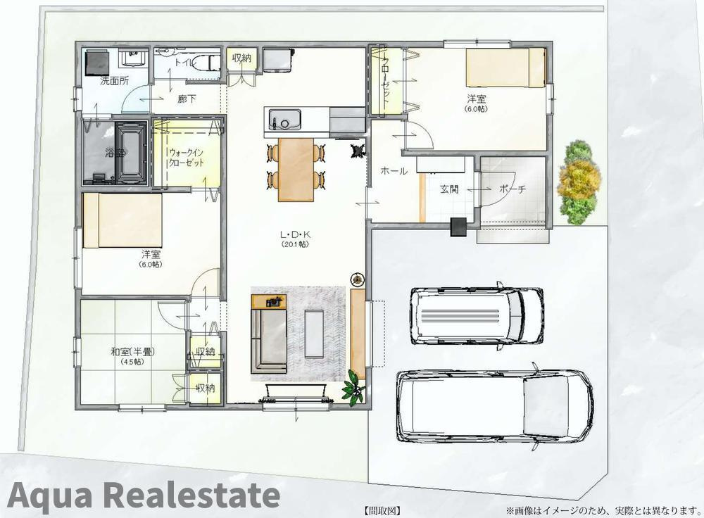 高松市円座町の新築一戸建の間取り
