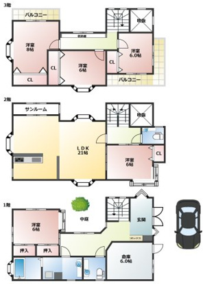 【間取り】 | 島本町戸建