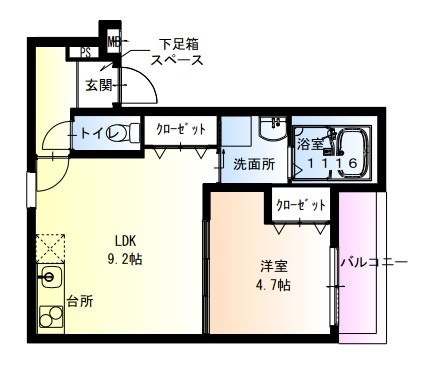 フジパレス御崎公園Ⅱ番館の間取り