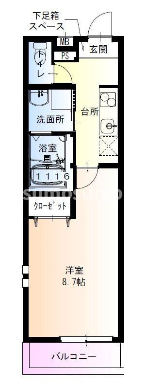 フジパレス尼崎東難波Ⅲ番館の間取り