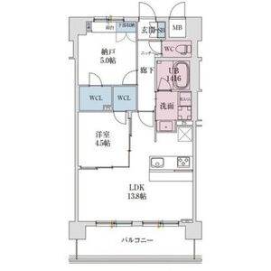 スプランディッド難波Ⅴの間取り